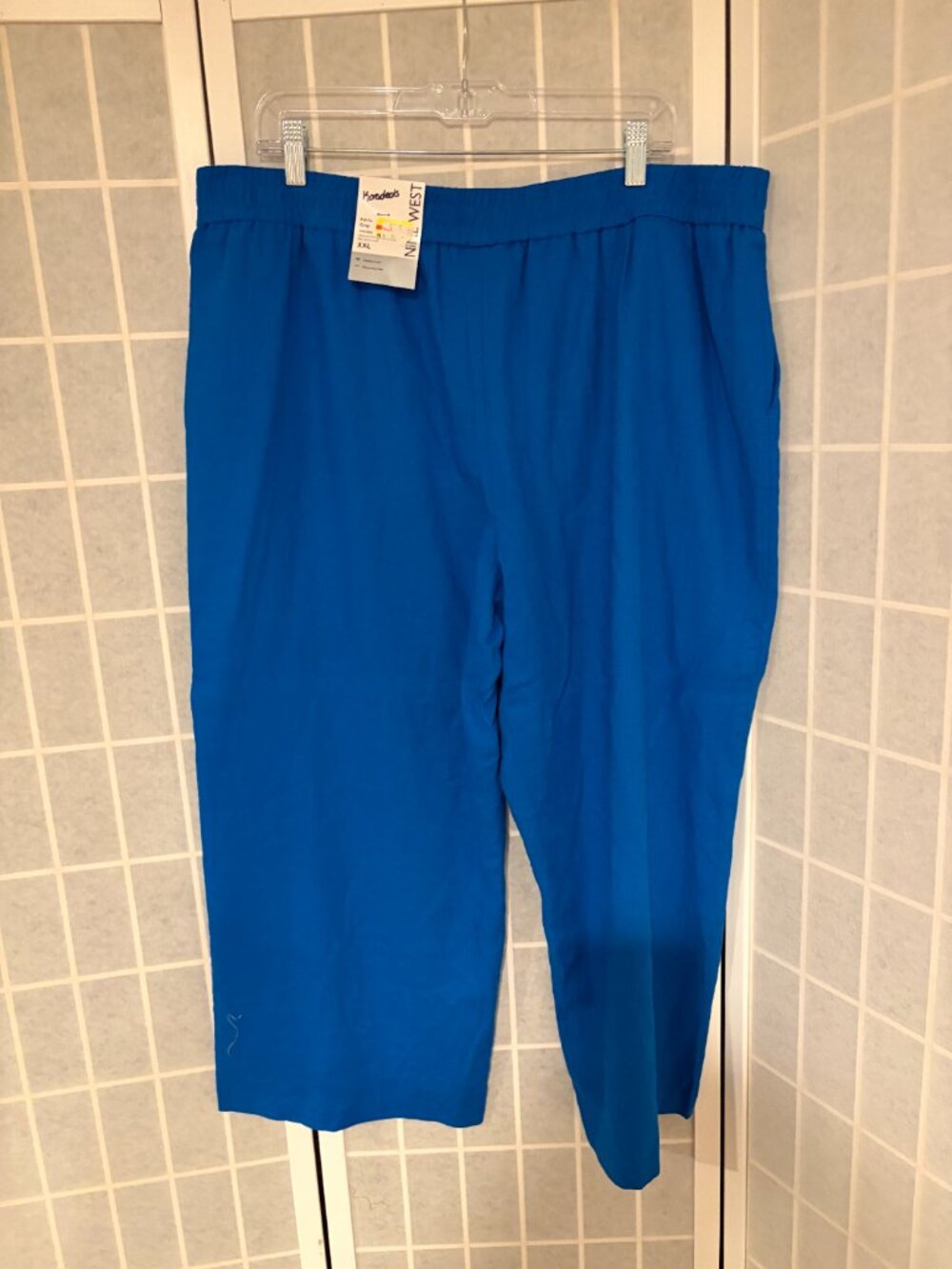 Nine West Cobalt Blue Pull-On Crop Pants – Women's XXL – NWT - Picture 4 of 4